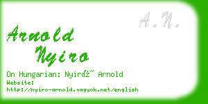 arnold nyiro business card
